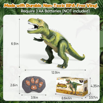 Robot Dinosaure JOYIN T-Rex Télécommandé avec Son et Lumière