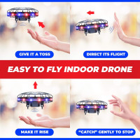Force1 Scoot LED Hand Operated Mini Drone – Motion Sensor UFO Toy