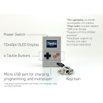 TinyCircuits Thumby Gray : Mini Console Programmable Clé