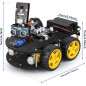ELEGOO Voiture Robot Intelligente: Kit STEM Programmable et Facile à Assembler, Contrôle Smartphone, 8+