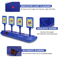 Auto Reset Shooting Target with 2 Blasters - Fun Electronic Target Practice for Kids!