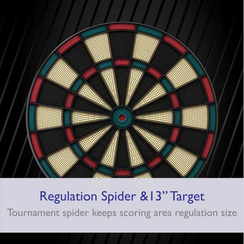 Fat Cat Electronic Dartboard 15+ Jeux, Auto-Score, Compact