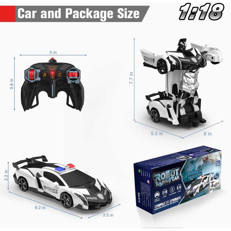 Voiture RC Transformable BLUEJAY 1:18 360° pour Enfants