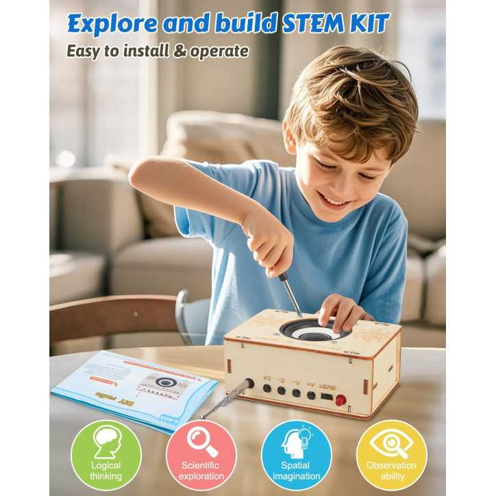 Build Your Own FM Radio Kit - STEM Projects for Teens & Kids Ages 8-16 - Fun Electronic Circuit Science Toy! Build Your Own FM Radio Kit - STEM Projects for Teens & Kids Ages 8-16 - Fun Electronic Circuit Science Toy!
