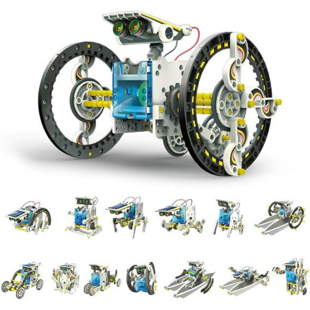 Solar Robot Kit: 14-in-1 STEM Learning Toy for Budding Engineers (Ages 10+)