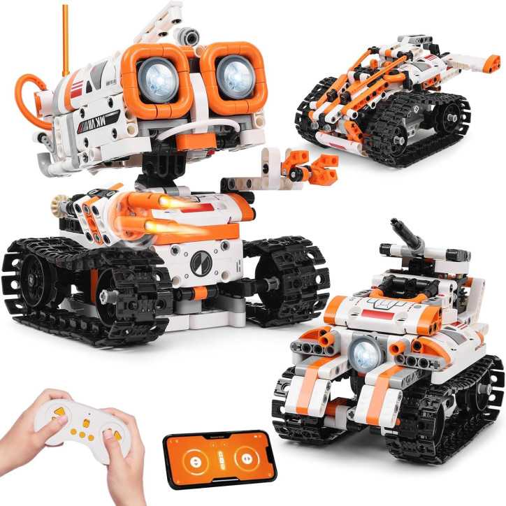 Kyanio Kit Robot 3-en-1: Créez, Programmez, Jouez! Robot STEM Télécommandé (560 Pièces)