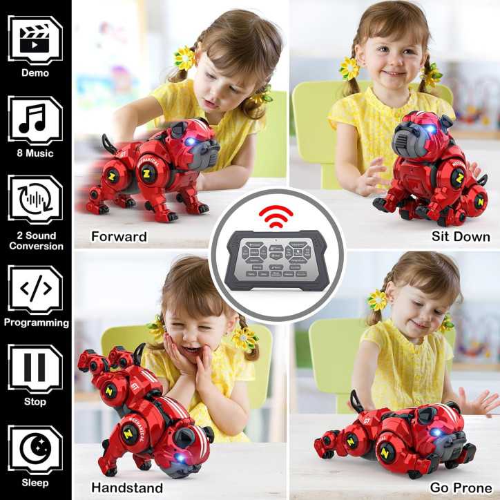 Interactive Robot Dog Toy: Remote Control, Dancing, Music & STEM Fun for Kids 5+ Interactive Robot Dog Toy: Remote Control, Dancing, Music & STEM Fun for Kids 5+