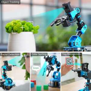 ArmPi FPV Robotic Arm: Raspberry Pi AI Vision, ROS & Python - Open Source STEM Kit!