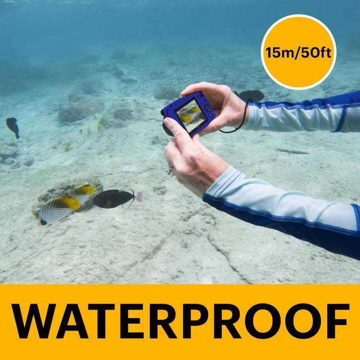 Full HD Waterproof Vlogging Camera: 15m Dive Ready, 4x Zoom, Image Stabilization Full HD Waterproof Vlogging Camera: 15m Dive Ready, 4x Zoom, Image Stabilization