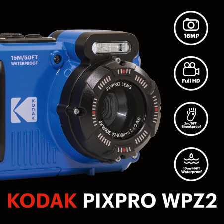Full HD Waterproof Vlogging Camera: 15m Dive Ready, 4x Zoom, Image Stabilization