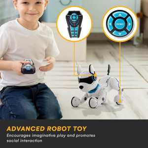 Chien Robot Rechargeable Interactive pour Enfants 5-7 ans