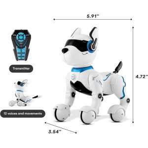 Interactive Robot Dog Toy: Voice Control, Dancing, Programmable - Perfect Gift for Kids 5+
