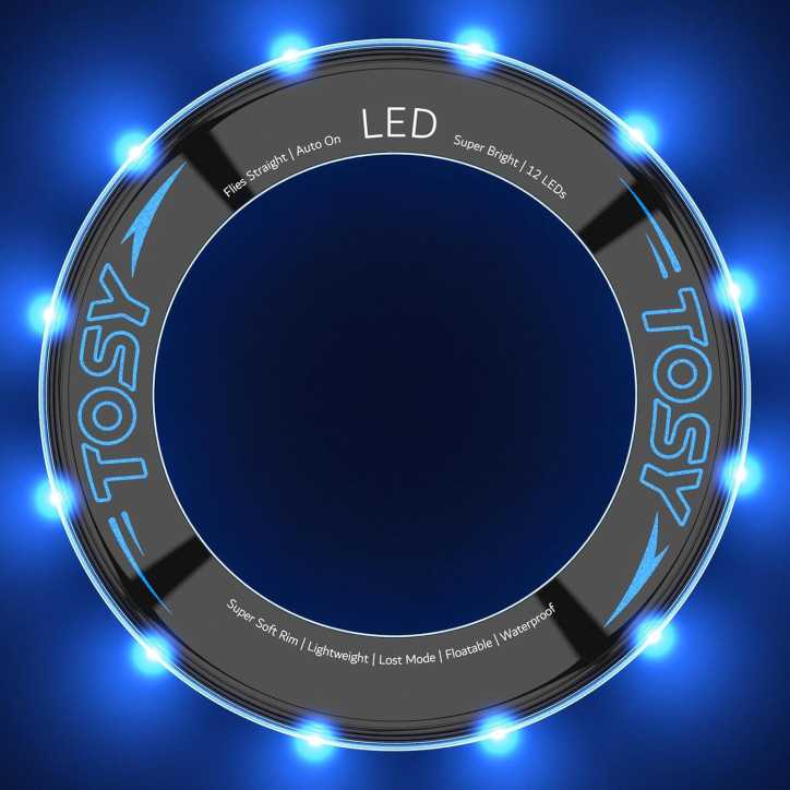 TOSY LED Flying Ring: 30m Flight, Waterproof, Rechargeable - Day & Night Fun! TOSY LED Flying Ring: 30m Flight, Waterproof, Rechargeable - Day & Night Fun!