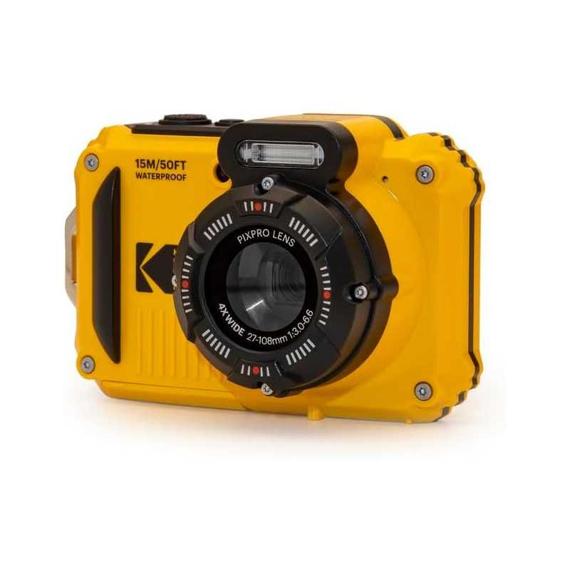 KODAK PIXPRO WPZ2 Waterproof Rugged Camera 16MP 4X Zoom WiFi Yellow