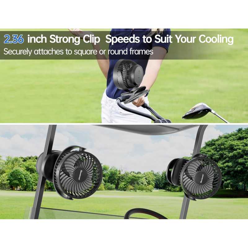 Ventilateur Rechargeable Golf Cart pour EZGO Club Car Yamaha