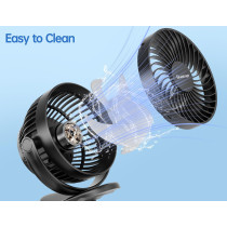 Golf Cart Fan: 4000mAh Rechargeable Clip-On Fan - Long Lasting, Powerful, 360 Rotation