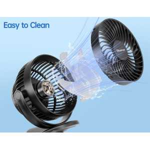 Ventilateur Golf Rechargeable: 13h dautonomie, Clip 360°, USB-C - Idéal Chariot EZGO/Club Car!