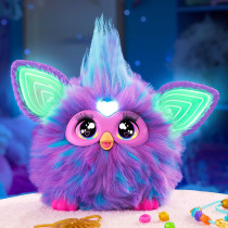 Purple Furby Interactive Plush Toy with 15 Fashion Accessories for Kids
