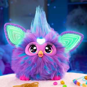 Purple Furby Interactive Plush Toy with 15 Fashion Accessories for Kids