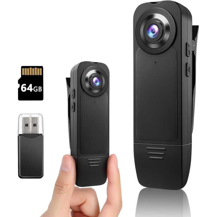 Mini Caméra Corporelle 1080P FHD: Autonomie 10H, Détection Mouvement & Carte SD Inclus! Mini Caméra Corporelle 1080P FHD: Autonomie 10H, Détection Mouvement & Carte SD Inclus!