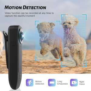 Mini Body Camera: 1080P, 10-Hour Recording, Motion Detection & 32GB Card Included!