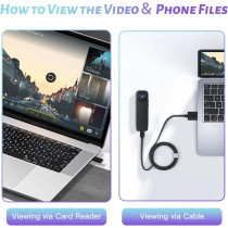 Caméra Corporelle Police 1080P avec Carte 64GB Portable