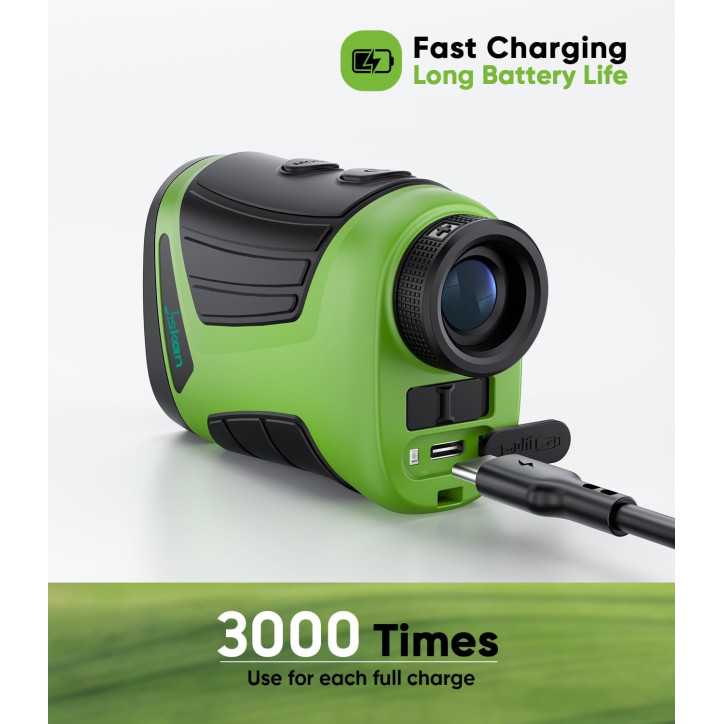 Golf Rangefinder: 1200 Yards, 7X Zoom, Slope, Flag Lock, USB-C Rechargeable - Pinpoint Accuracy! Golf Rangefinder: 1200 Yards, 7X Zoom, Slope, Flag Lock, USB-C Rechargeable - Pinpoint Accuracy!