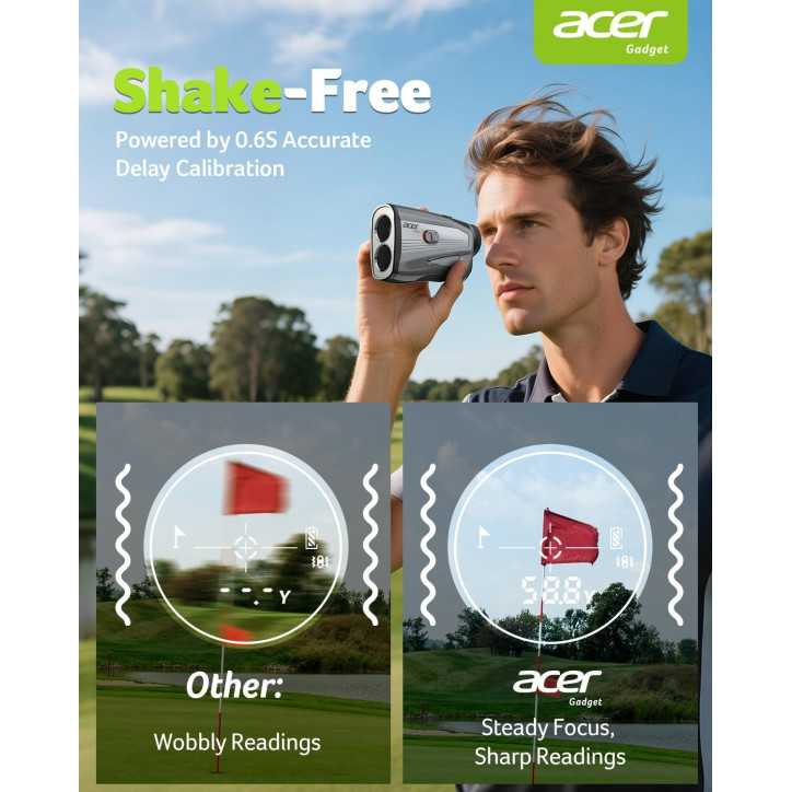 Télémètre Acer 1200yd: Précision Ultime pour Golf & Chasse - Slope ON/OFF, Aimanté, 6X HD Télémètre Acer 1200yd: Précision Ultime pour Golf & Chasse - Slope ON/OFF, Aimanté, 6X HD