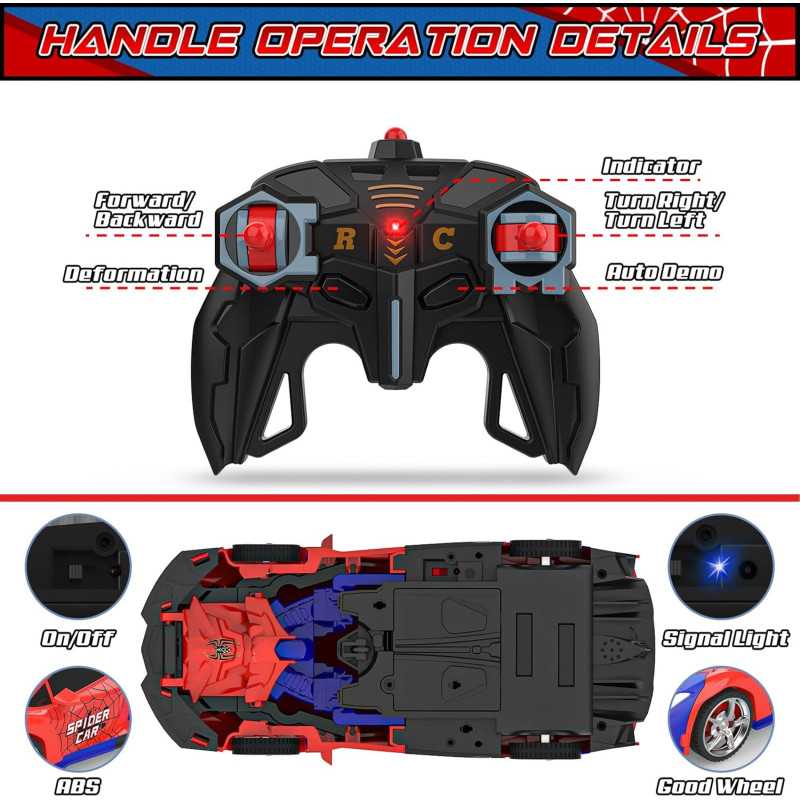 Voiture Télécommandée Transformable BLUEJAY 1:18 Cadeau Garçons