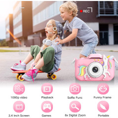 Appareil Photo Enfants Goopow 3-8 Ans avec Carte SD 32Go