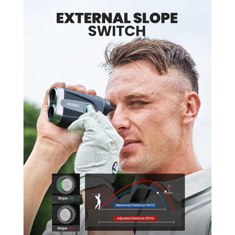 ACEGMET PF2C Télémètre Golf Rechargeable Précis 870 Yards