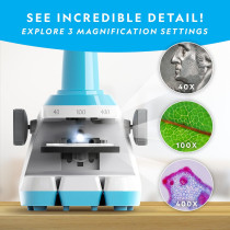 National Geographic Kids Microscope Kit – 400x Zoom STEM Toy Gift
