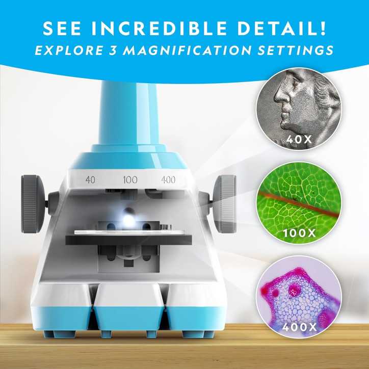 National Geographic Kids Microscope: 400x Zoom STEM Science Toy for Budding Scientists! National Geographic Kids Microscope: 400x Zoom STEM Science Toy for Budding Scientists!