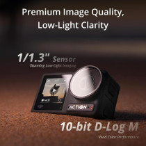 DJI Osmo Action 4 Combo: 4K/120fps Waterproof Camera, 1/1.3 Sensor