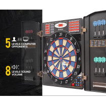 WIN.MAX Cible Fléchettes Électronique LED, 16 Joueurs, 38 Jeux
