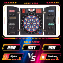 WIN.MAX Cible Fléchettes Électronique LED, 16 Joueurs, 38 Jeux
