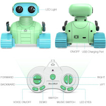 Robot Jouet Rechargeable ALLCELE RC avec Musique & LED