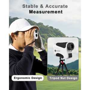 Télémètre Laser Golf 650-1700Y: Zoom 6X, Précision 0.5Y, Verrouillage Drapeau Rapide!