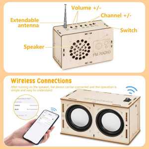 DIY STEM Electronics Kit for Boys & Girls Ages 8-14 – Bluetooth Speaker & FM Radio