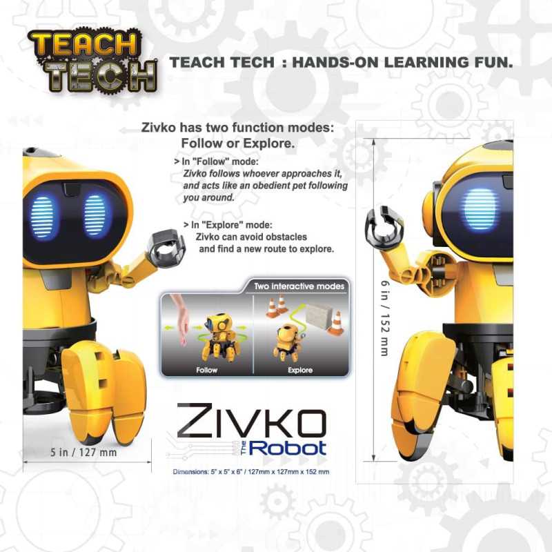 Zivko The Robot: Interactive AI STEM Toy for Kids 10+ with Infrared Sensor