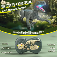 Roaring Fun! Remote Control Dinosaur Toy - Walks, Roars, and Lights Up!