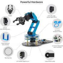 Kit Bras Robotisé 6DOF avec 5 Servos, Contrôle PC & Tutoriel