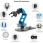 6-DOF Robot Arm Kit: PC & App Control, 5 Servos, Claw - Learn Robotics! 6-DOF Robot Arm Kit: PC & App Control, 5 Servos, Claw - Learn Robotics!