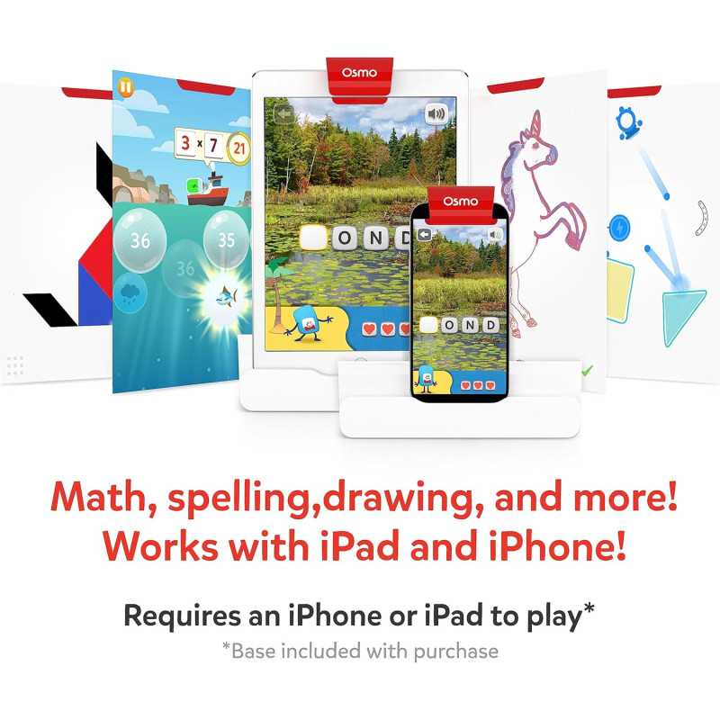 Osmo Genius Starter Kit for iPad & iPhone - 5 STEM Learning Games