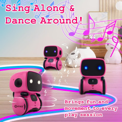 Contixo R1 Pink Interactive Robot Toy for Kids Ages 3-8 | Voice Control & Learning