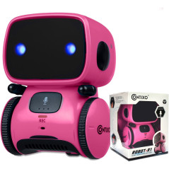 Contixo R1 Robot Interactif Rose - Jouet Educatif Enfants 3-8 ans