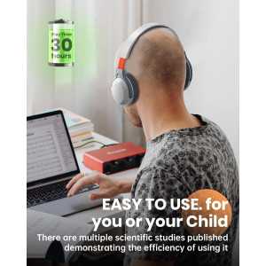 Wireless Auditory Feedback Headphones - Brain Training, Speech & Memory Enhancement for Kids & Adults (White)