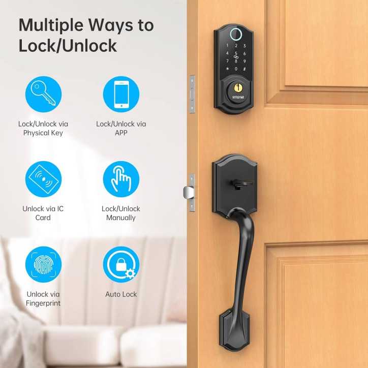Serrure Intelligente SMONET pour Porte d'Entrée - Serrure Électronique avec Empreinte, Bluetooth et Alexa - Noir Serrure Intelligente SMONET pour Porte d'Entrée - Serrure Électronique avec Empreinte, Bluetooth et Alexa - Noir