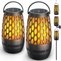 Enceintes Bluetooth Étanches IPX6 avec Lumières Flammes, Son HD, Multi-Sync 100, Idéal Cadeau pour Papa !