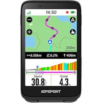 iGPSPORT BiNavi Bike Computer – Touch Screen GPS, Music & Climb Tips